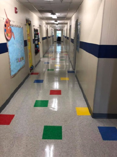 Hallway getting wax